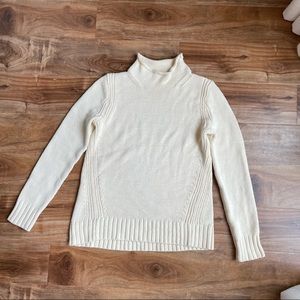 J. Crew cream roll neck cotton